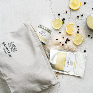Grey Organic Cotton Wash Bag - Bampton House Ltd