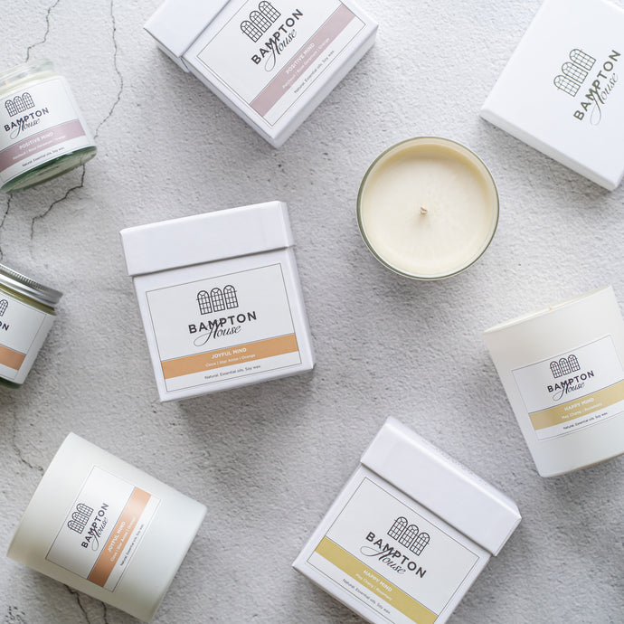 Large Aromatherapy Candle - Positive Mind - Bampton House Ltd